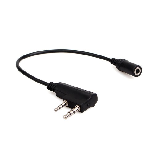 Headset adapter 3,5 mm 4-polig voor standaard telefoonoortjes